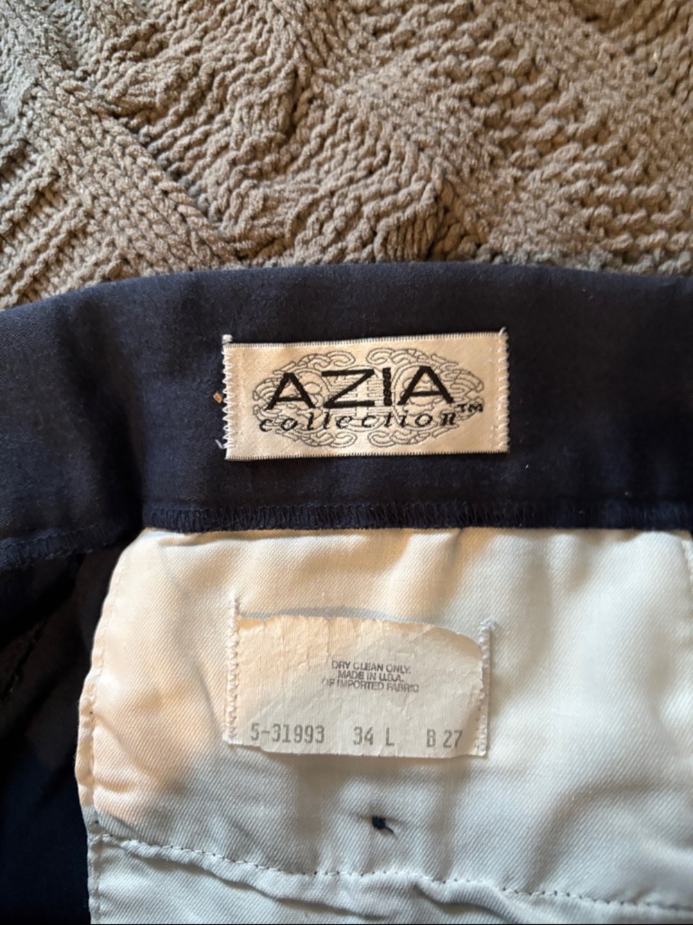 Dalia Collection Men’s Dress Pants in Navy Blue, length 29